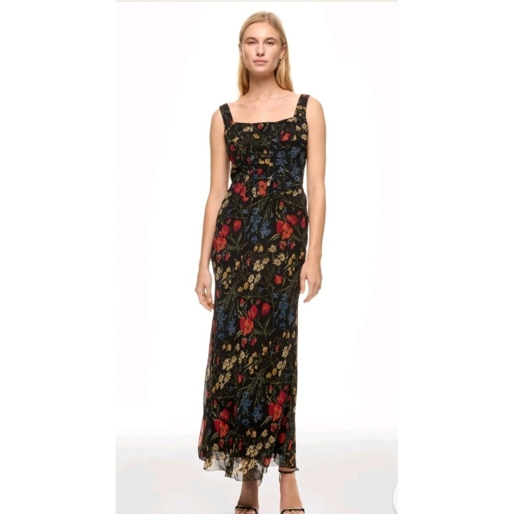 Polo Ralph Lauren Floral Corset Chiffon Maxi Dress Size 2 MSRP $398‎ Wedding